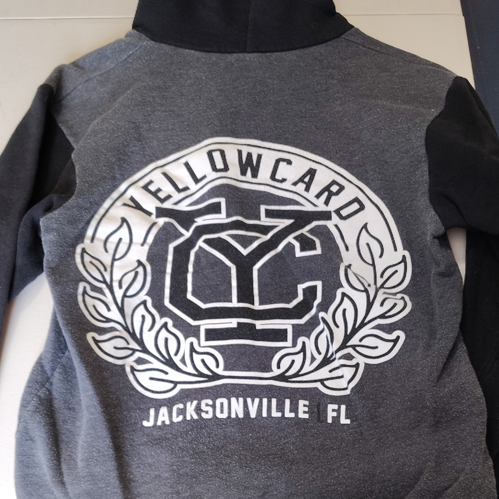 Yellowcard Jacksonville FL Graphic Hoodie - Gray & Black